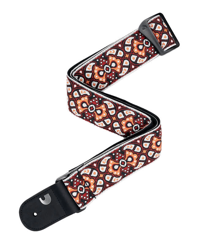 50mm Eco-Comfort Guitar Strap - Red & Orange