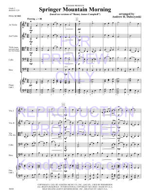 Springer Mountain Morning (based on versions of \'\'Bonny James Campbell\'\') - Traditional/Dabczynski - String Orchestra - Gr. 2