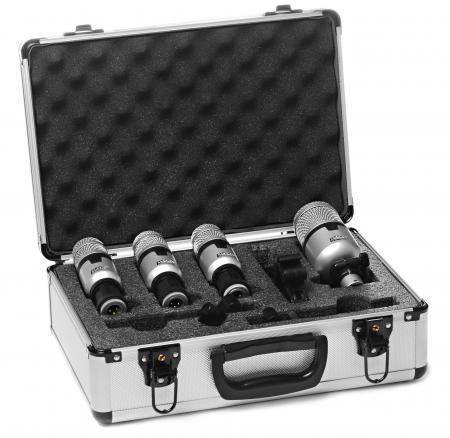 4 Piece Drum Microphone Kit W/Hardcase
