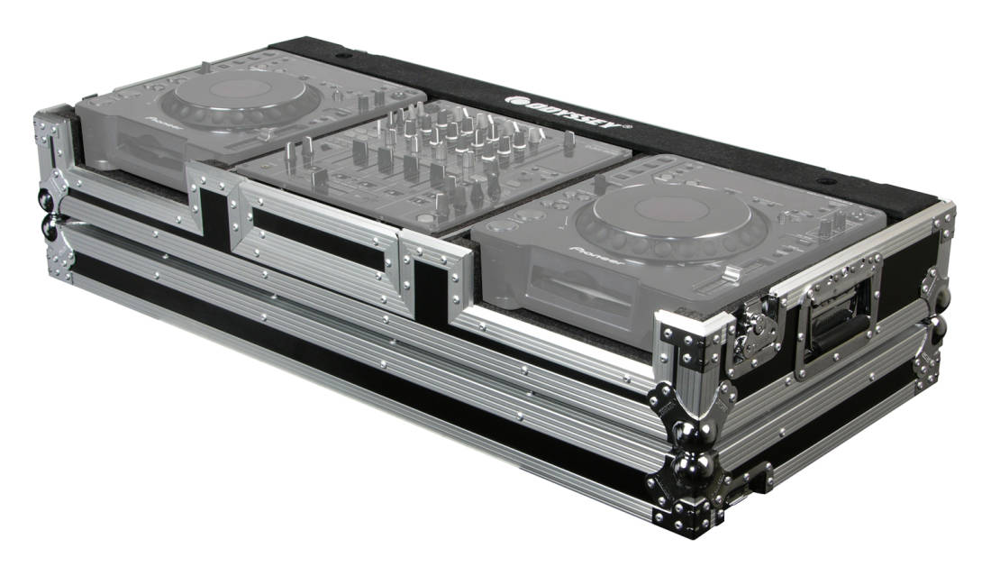Universal DJ Coffin with Wheels for 12\'\' Mixer and Media Players