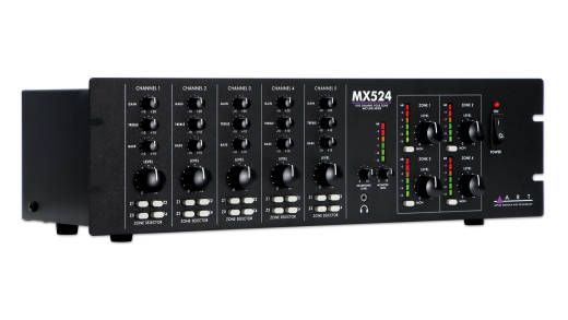 MX524 Five Channel Four Zone Mixer