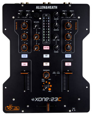 Allen & Heath - XONE:23C 2+2 Channel DJ Mixer with USB Soundcard