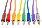 Hosa - 36 Mono 3.5mm Coloured Patch Cables (8 Pack)