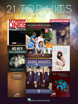 21 Top Hits For Piano Solo - Book