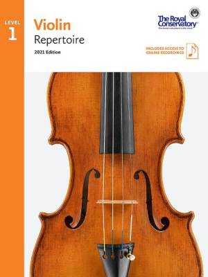 RCM Violin Repertoire 2021 Edition, Level 1 - Book/Audio Online