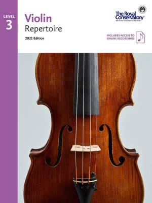 RCM Violin Repertoire 2021 Edition, Level 3 - Book/Audio Online