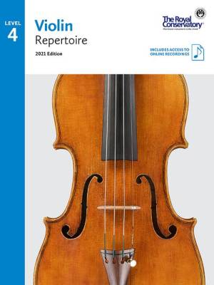 Frederick Harris Music Company - RCM Violin Repertoire 2021 Edition, Level 4 - Book/Audio Online