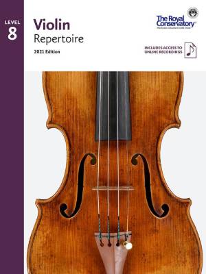 RCM Violin Repertoire 2021 Edition, Level 8 - Book/Audio Online