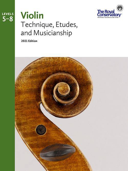 RCM Violin Technique, Etudes, and Musicianship 2021 Edition, Levels 5-8 - Livre