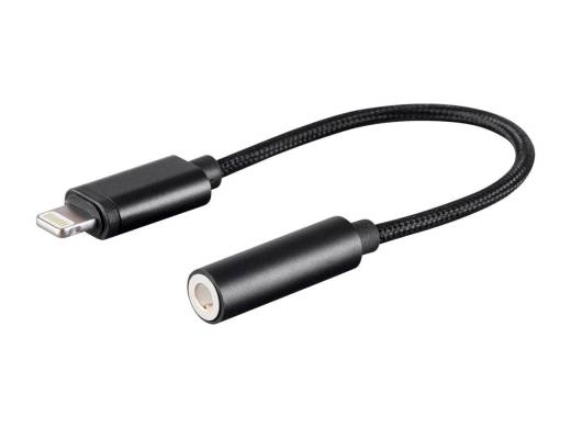 Monoprice - MFi Certified Lightning to 3.5mm Audio Adapter, Nylon Braid