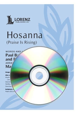 Lorenz Publishing Co. - Hosanna (Praise is Rising) - Brown/Baloche/Hayes - Performance /Accompaniment CD