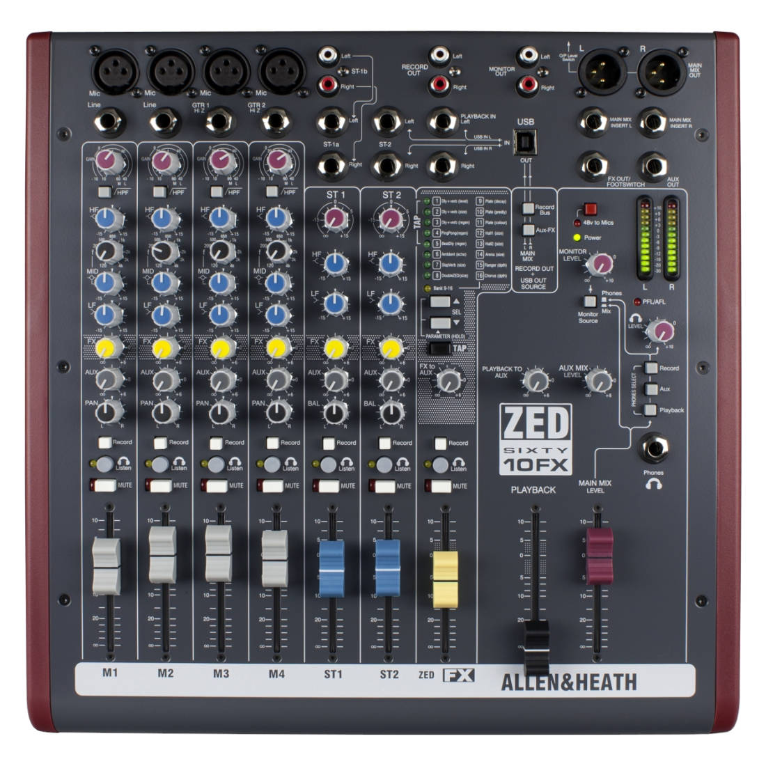 ZED60-10FX 6-Channel Live and Studio Mixer with FX