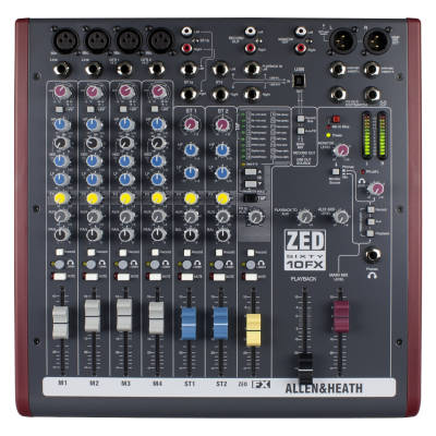 Allen & Heath - ZED60-10FX 6-Channel Live and Studio Mixer with FX