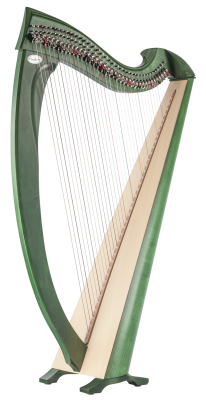 Salvi Harps - Una Professional Lever Harp, 38 String - Green