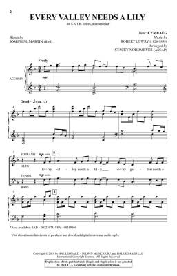 Every Valley Needs a Lily - Martin /Lowry /Nordmeyer - SATB