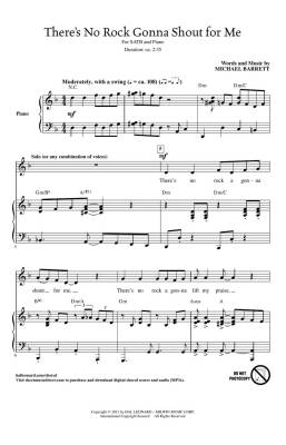 There\'s No Rock Gonna Shout for Me - Barrett - SATB