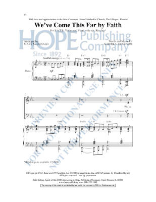 We\'ve Come This Far By Faith - Goodson/McDonald - SATB