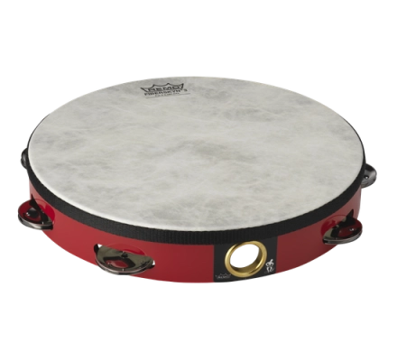 Remo - Fiberskyn Tambourine - Quadura Deep Red, 10