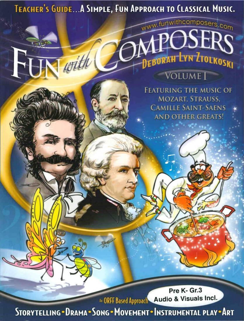Fun with Composers, Volume I (Pre K-Gr.3) - Ziolkoski - Teacher\'s Guide Book/Media Online