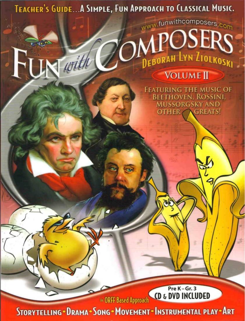Fun with Composers, Volume II (Pre K-Gr.3) - Ziolkoski - Teacher\'s Guide Book/CD/DVD
