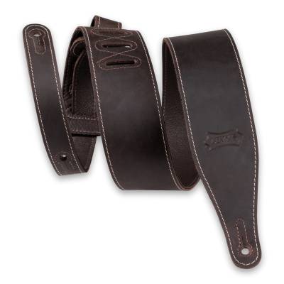 Levys - 2.5 Pull-up Butter Leather Guitar Strap - Dark Brown