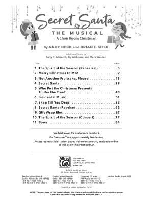 Secret Santa: The Musical - Beck/Fisher - Teacher\'s Handbook/PDF, Audio Online