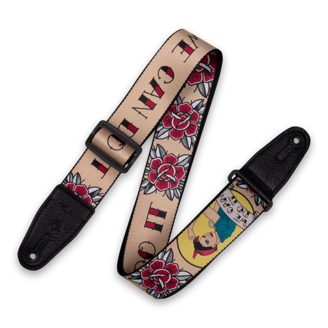 2\'\' Printed Polyester Guitar Strap - Rosie the Riveter