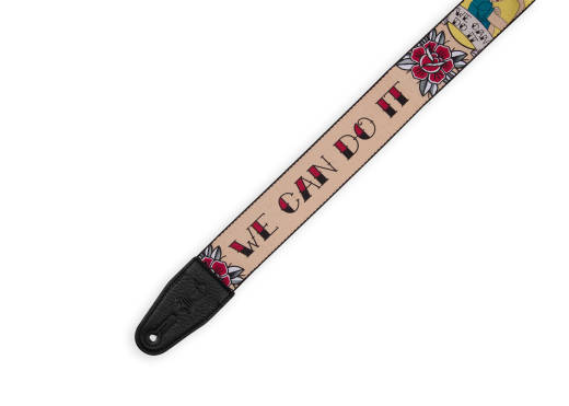 2\'\' Printed Polyester Guitar Strap - Rosie the Riveter