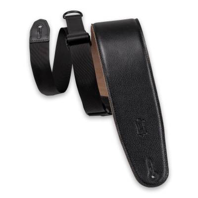 Levys - Right Height M4GF Garment Leather Bass Guitar Strap - Black