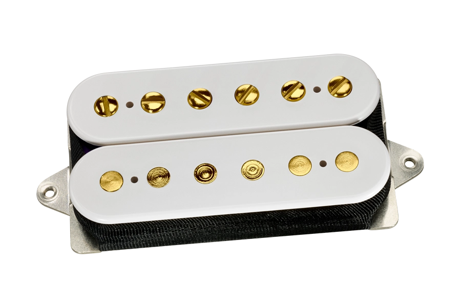 Bluesbucker Humbucker Pickup - White with Gold Poles