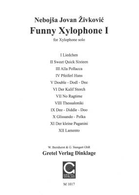 Funny Xylophone Book I - Zivkovic - Xylophone - Book
