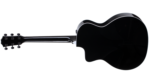 214ce-BLK DLX Spruce/Laminated Maple Acoustic-Electric Guitar - Black