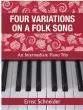 Debra Wanless Music - Four Variations On A Folk Song - Schneider - Piano Trio (1 Piano\/6 hands) - Book