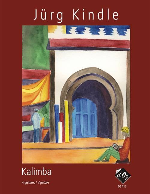 Kalimba - Kindle - Classical Guitar Quartet - Score/Parts