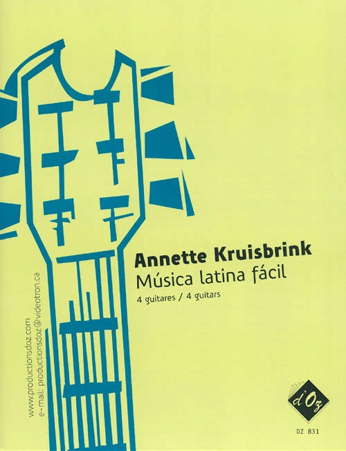 Musica latina facil - Kruisbrink - Classical Guitar Quartet - Score/Parts