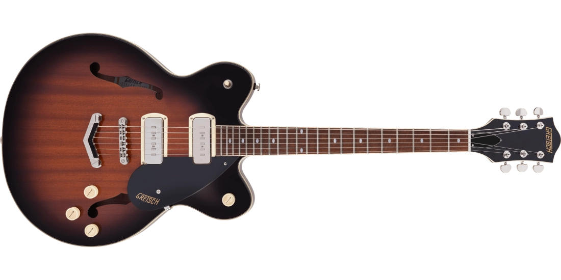 G2622-P90 Streamliner Center Block Double-Cut P90 with V-Stoptail - Havana Burst