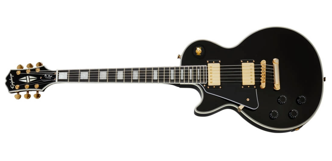 Les Paul Custom Electric Guitar, Left-Handed - Ebony