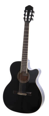 Full Size Nylon String Guitar with Cutaway - Black