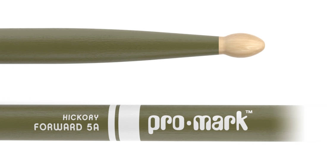 Classic Forward 5A Painted Hickory Drumsticks - Green