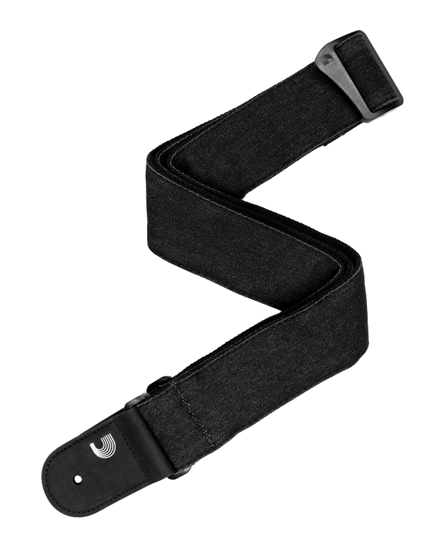 2\'\' Denim Guitar Strap - Black