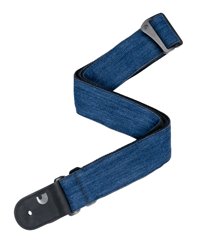 2\'\' Denim Guitar Strap - Blue