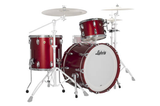 Ludwig Drums - Classic Maple Fab 22 3-Piece Shell Pack (22,13,16) - Diablo Red