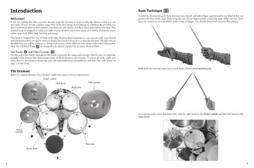 Modern Band Method, Book 1 - Drums - Book/Media Online