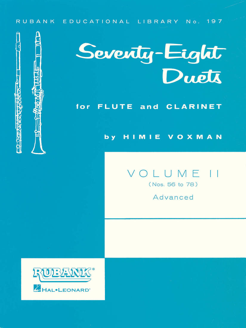 78 Duets for Flute and Clarinet Volume 2, Advanced (No. 56-78) - Voxman - Book