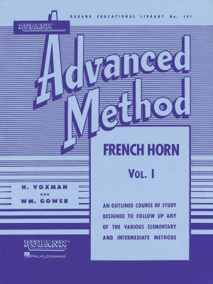 Rubank Advanced Method, Vol. 1 - Voxman/Gower - French Horn in F/E-flat - Book