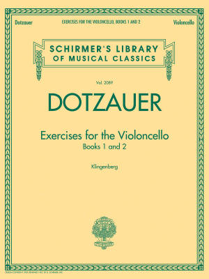 G. Schirmer Inc. - Exercises for the Violoncello, Books 1 and 2 - Dotzauer/Klingenberg - Cello - Book