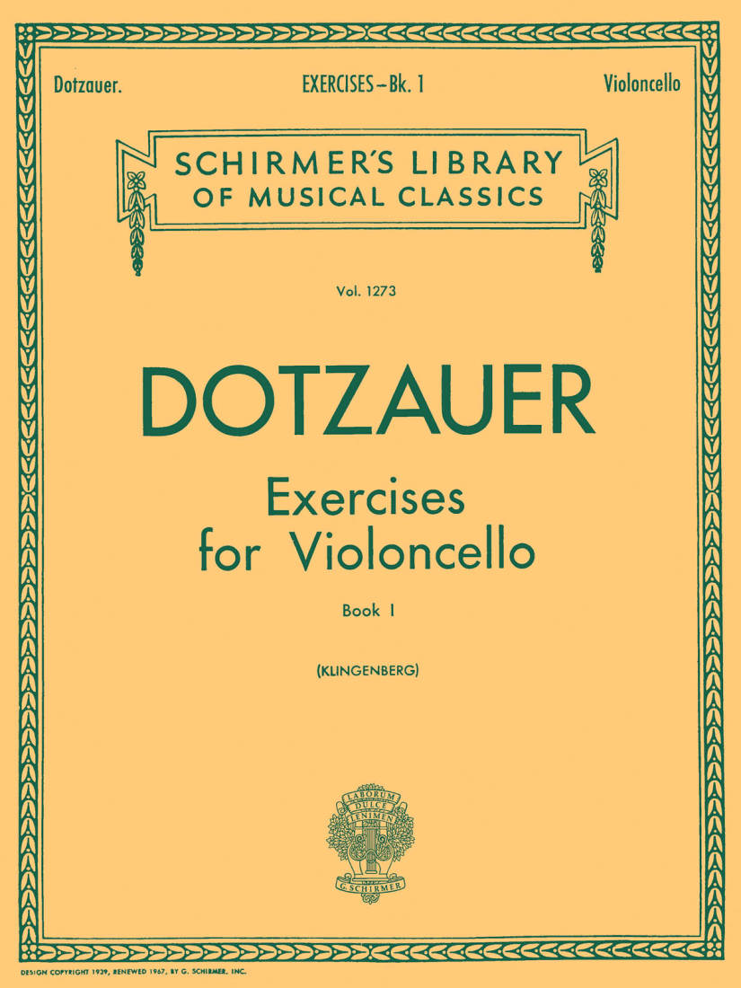 Exercises for Violoncello, Book 1 - Dotzauer/Klingenberg - Cello - Book