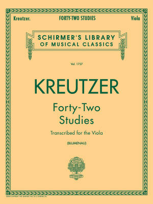 42 Studies - Kreutzer/Blumenau - Viola - Book