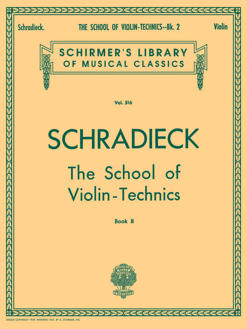 School of Violin Technics, Book 2 - Schradieck - Violin - Book