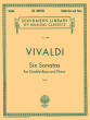 G. Schirmer Inc. - Six Sonatas - Vivaldi/Drew - Double Bass/Piano - Book